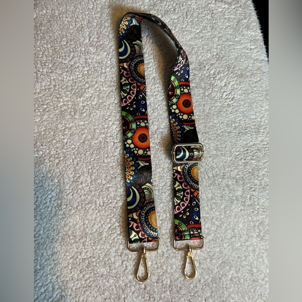 Crossbody Strap Accessory Multicolored Teal Blue Peach White Burgundy NEW